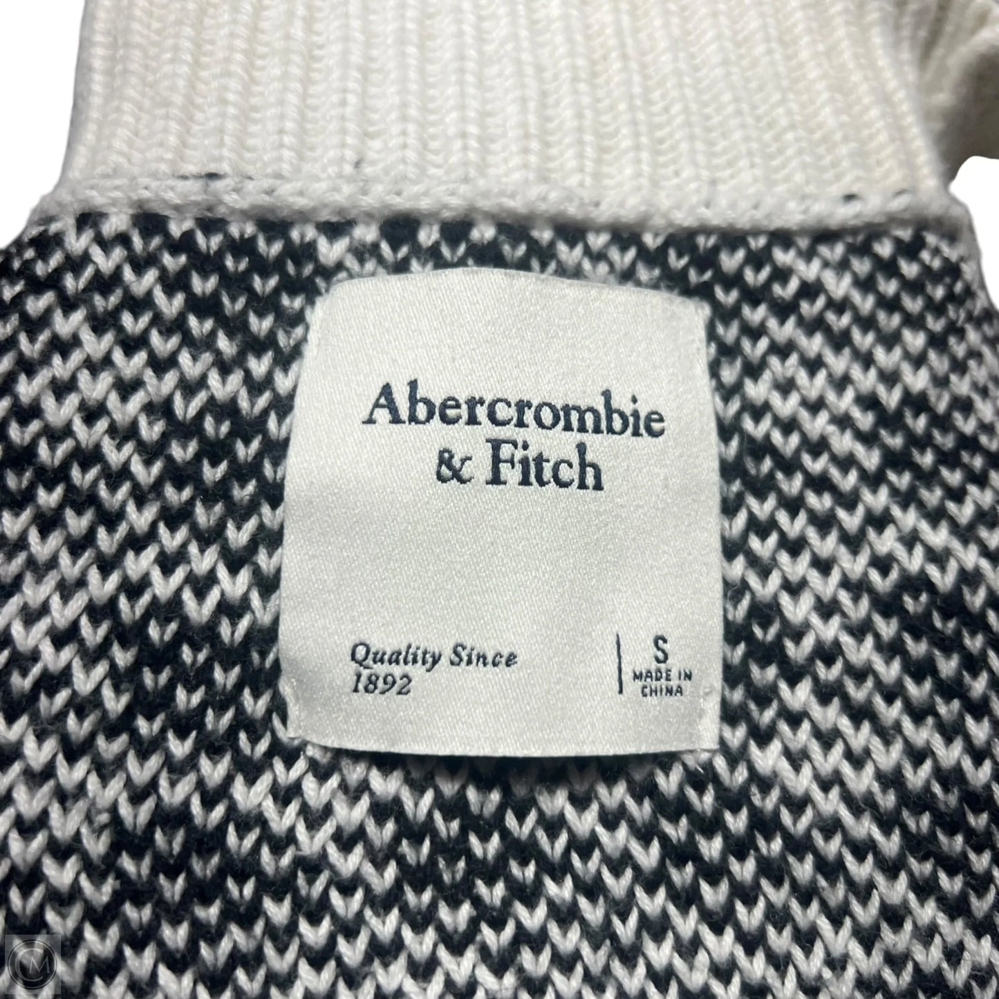Vest Sweater By Abercrombie And Fitch In Black & White, Size: S