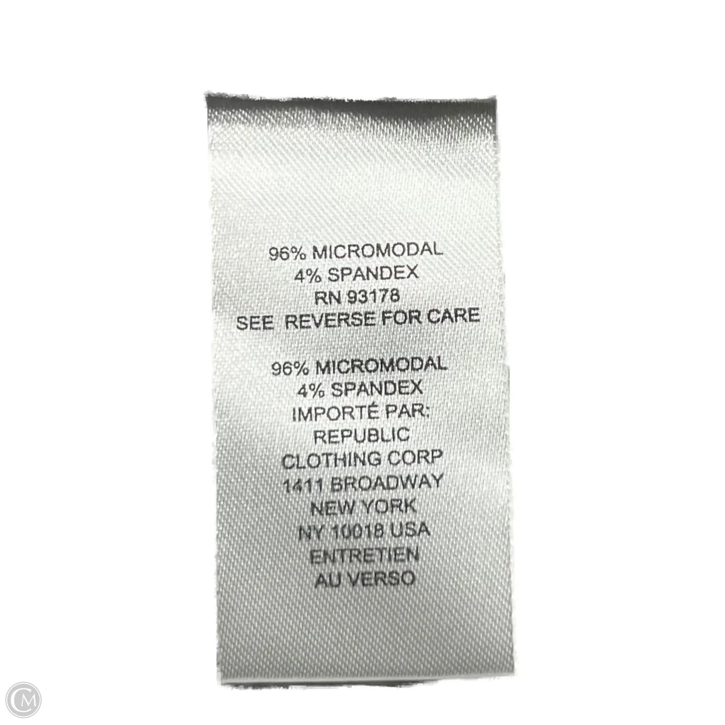 Top Long Sleeve By Magaschoni In Grey & White, Size: M
