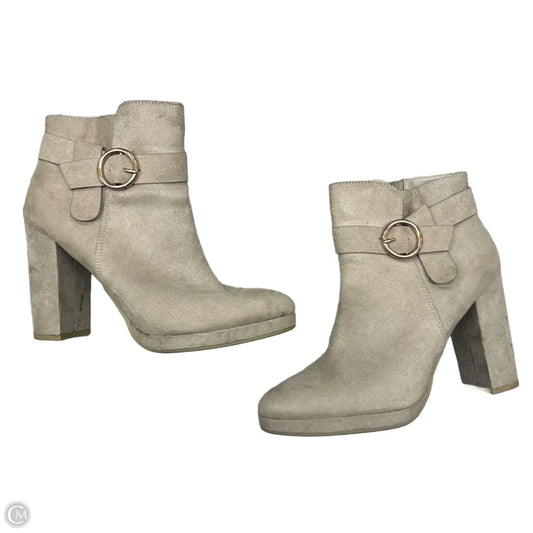 Boots Ankle Heels By Lauren Conrad In Taupe, Size: 8.5