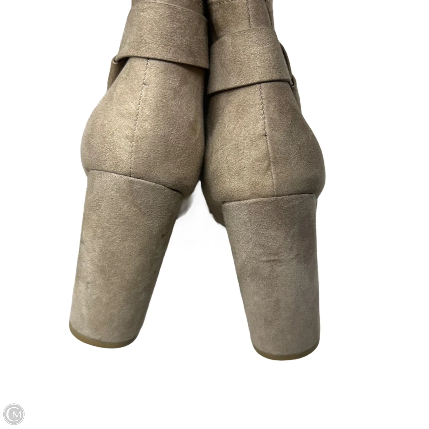 Boots Ankle Heels By Lauren Conrad In Taupe, Size: 8.5