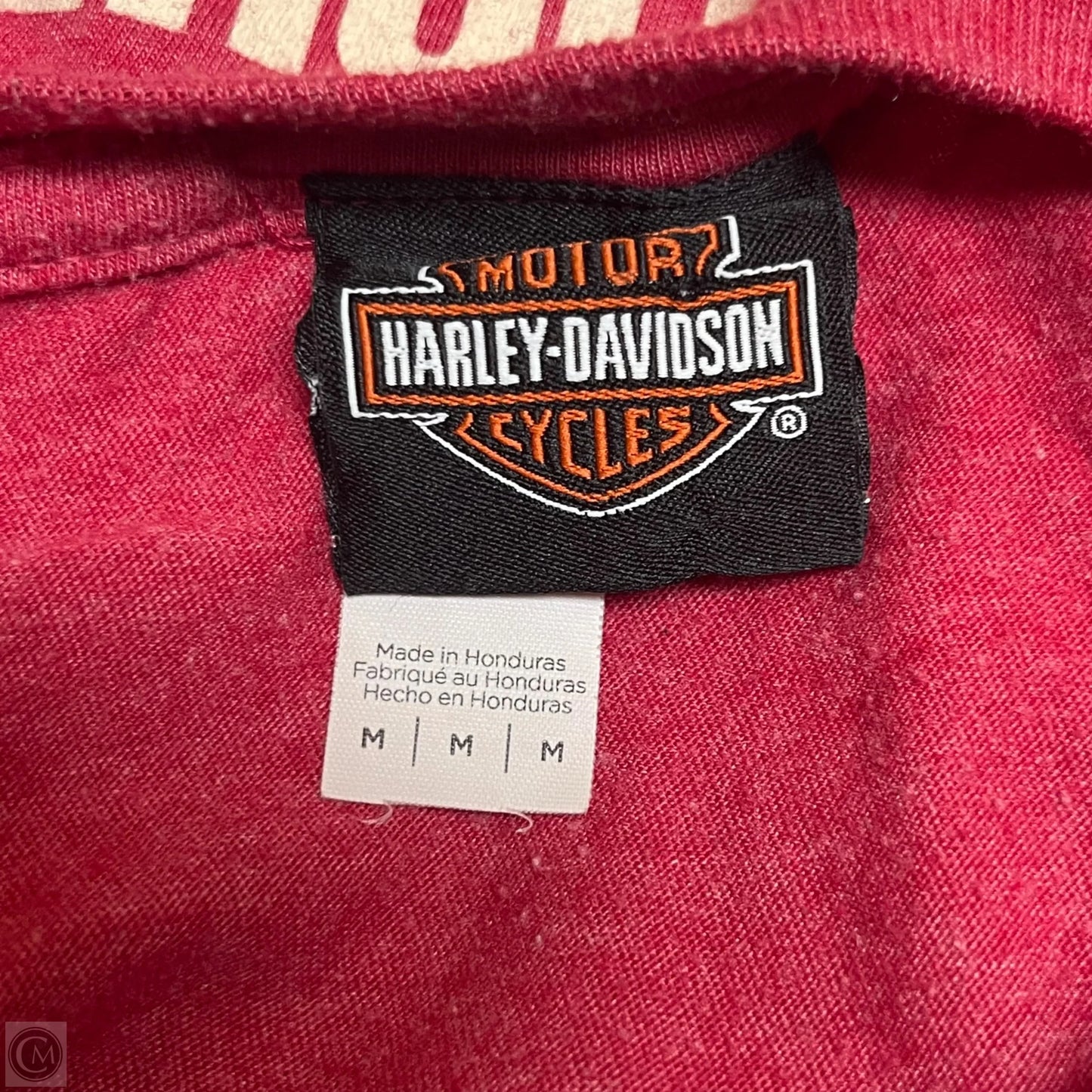 Top Short Sleeve By Harley Davidson In Red, Size: M