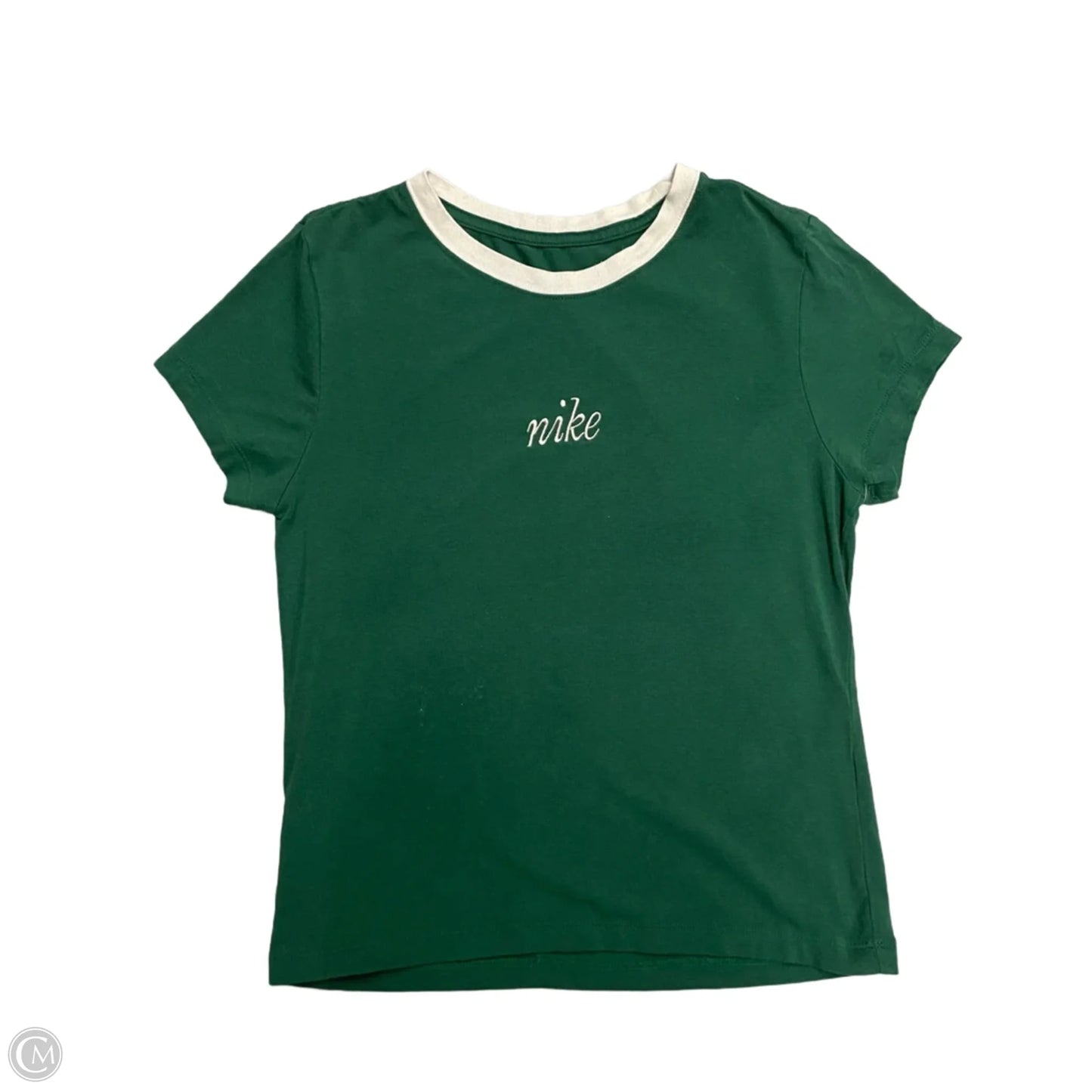 Top Short Sleeve By Nike In Green, Size: M