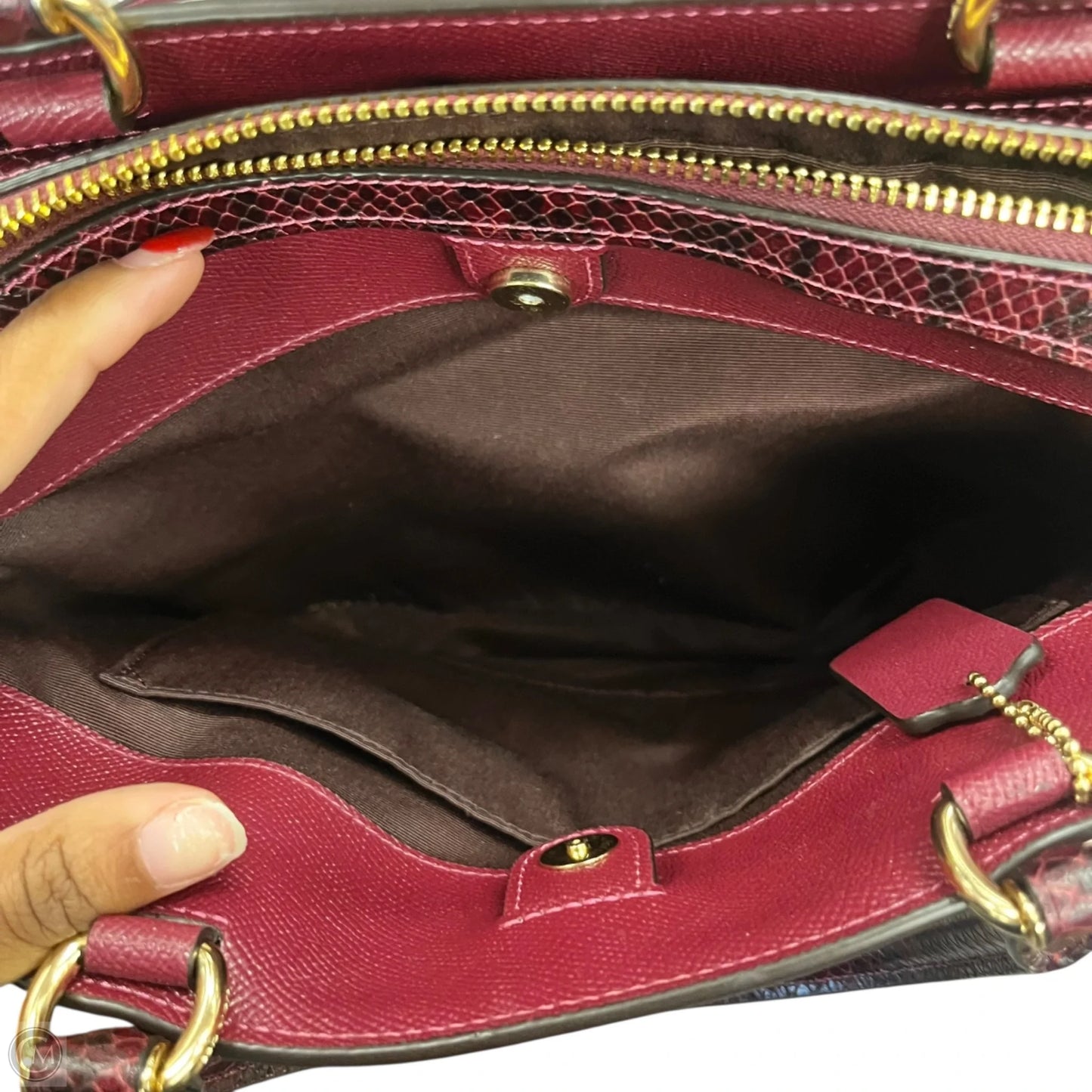 Handbag Designer By Coach, Size: Medium