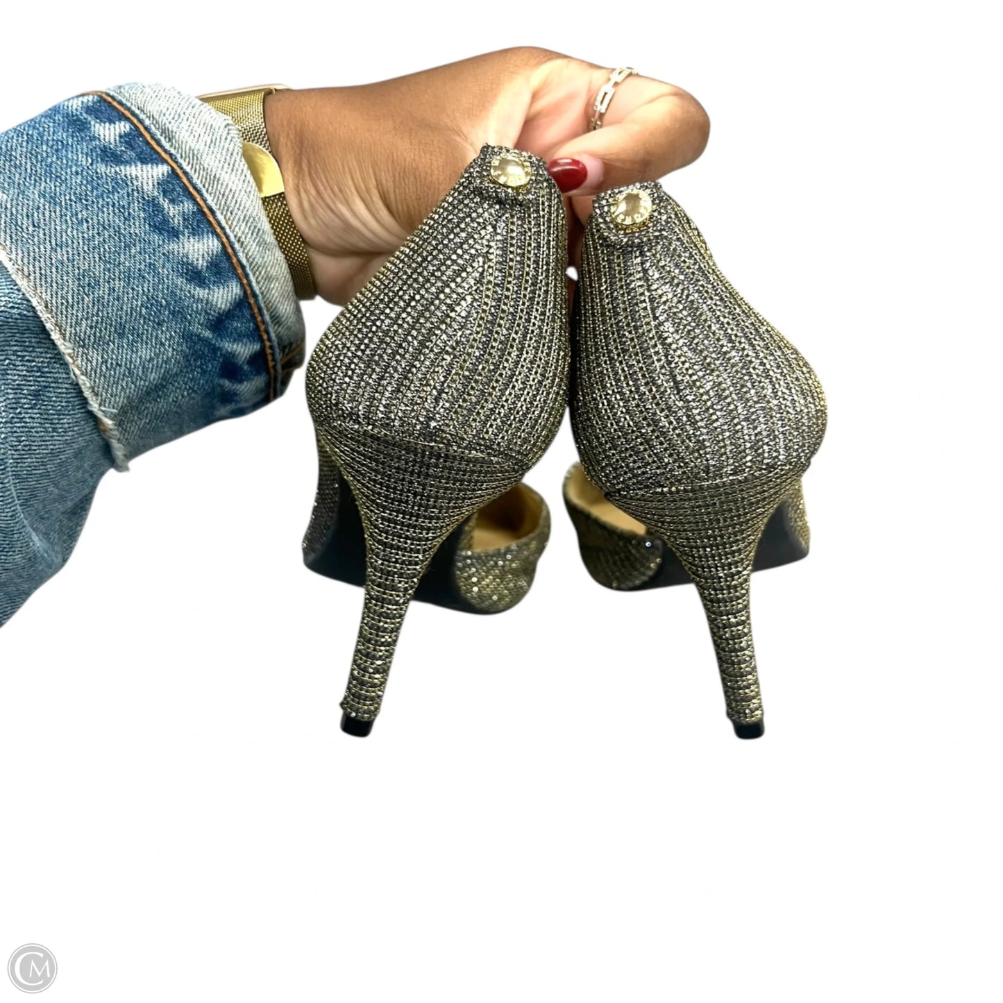 Shoes Heels Stiletto By Michael By Michael Kors In Gold & Silver, Size: 7