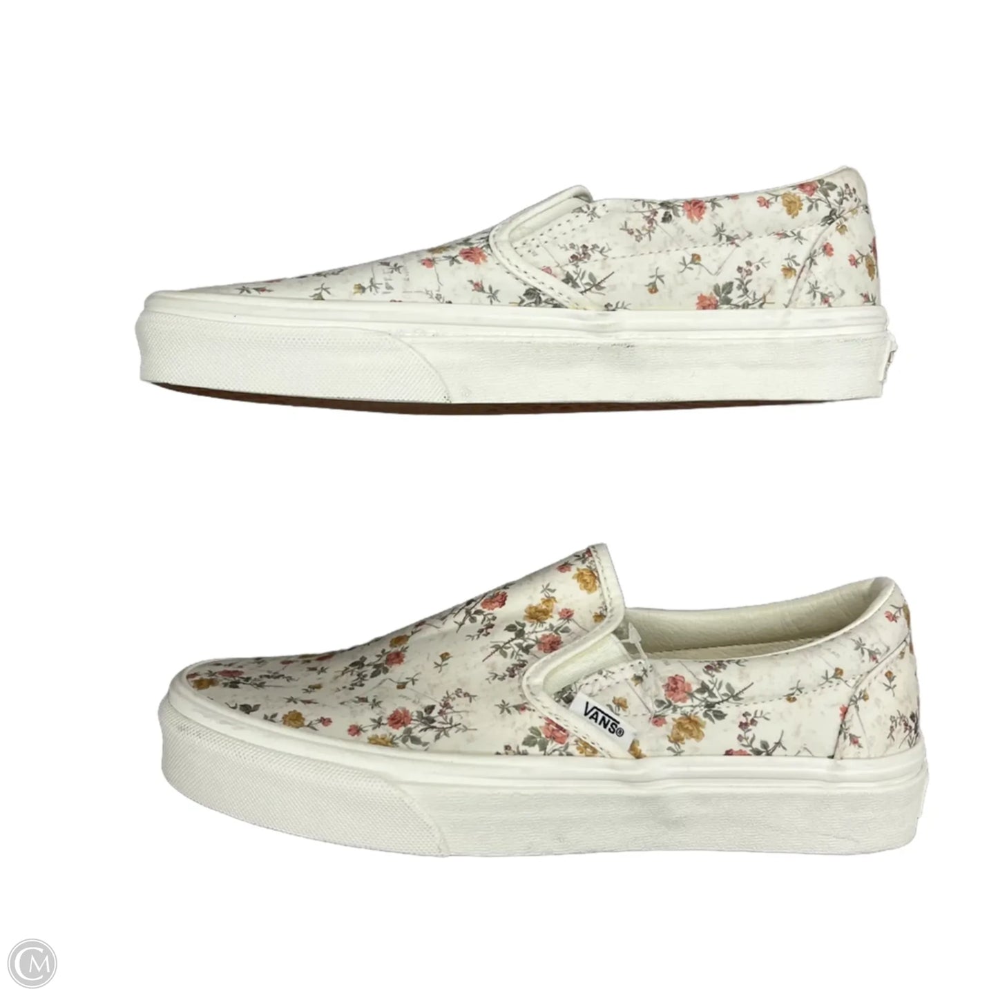 Shoes Sneakers By Vans In White & Yellow, Size: 7