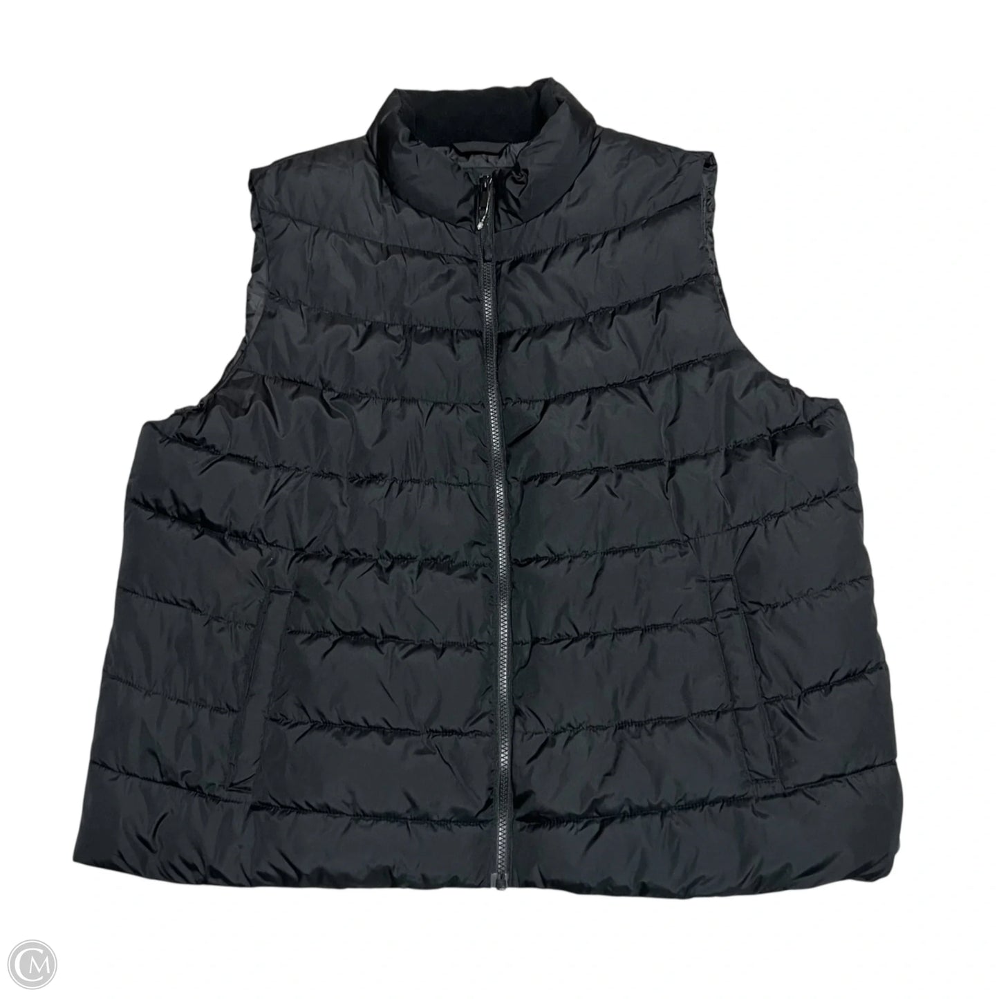 Vest Faux Fur & Sherpa By Gap In Black, Size: 2x