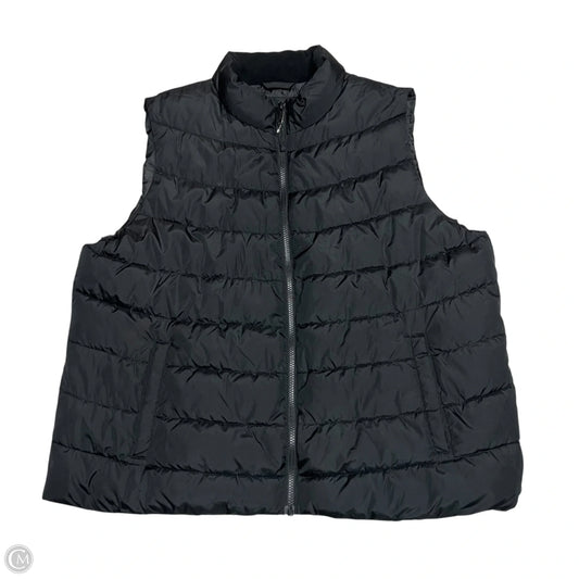 Vest Faux Fur & Sherpa By Gap In Black, Size: 2x