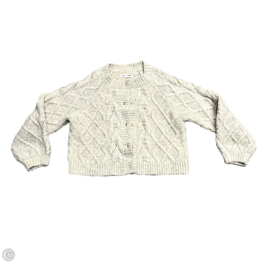 Sweater Cardigan By Lucky Brand In Cream, Size: M