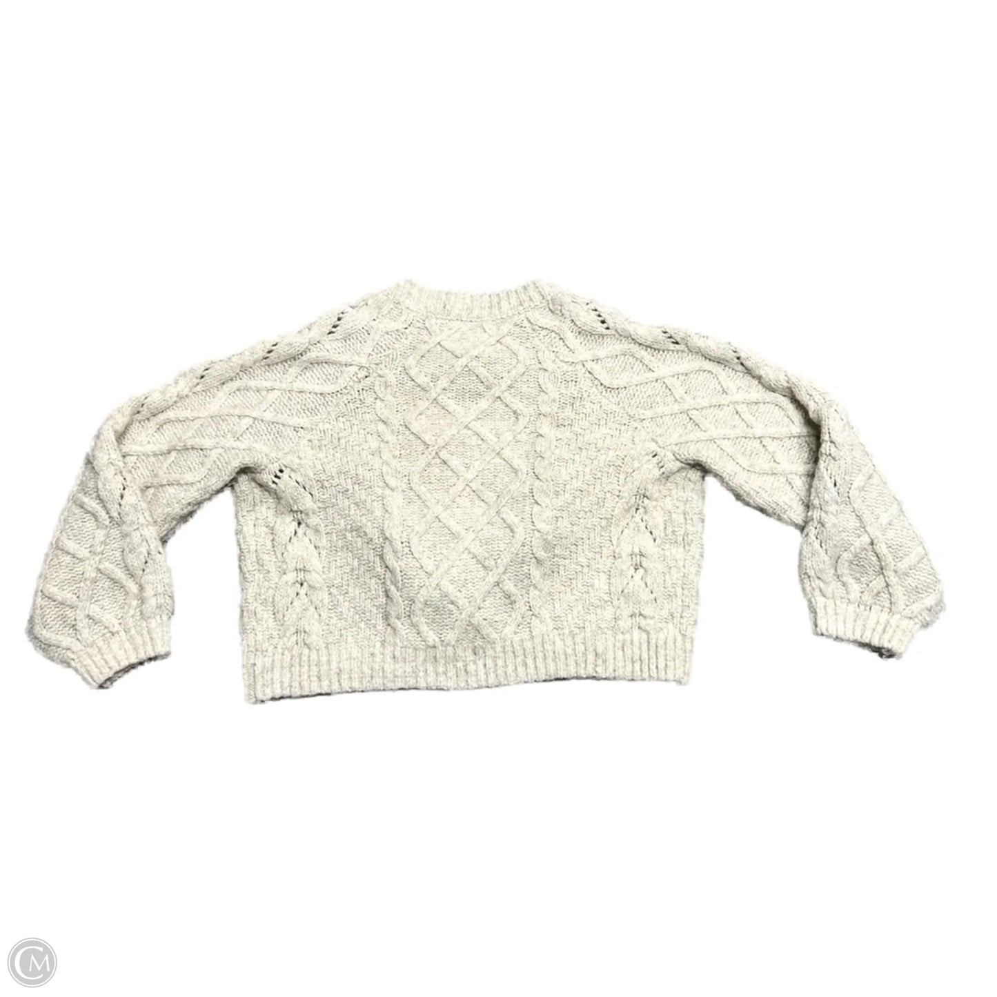 Sweater Cardigan By Lucky Brand In Cream, Size: M