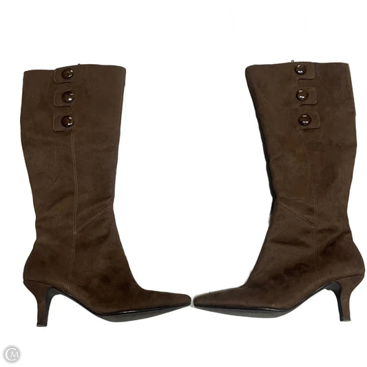 Boots Knee Heels By Bella Vita In Brown, Size: 7.5