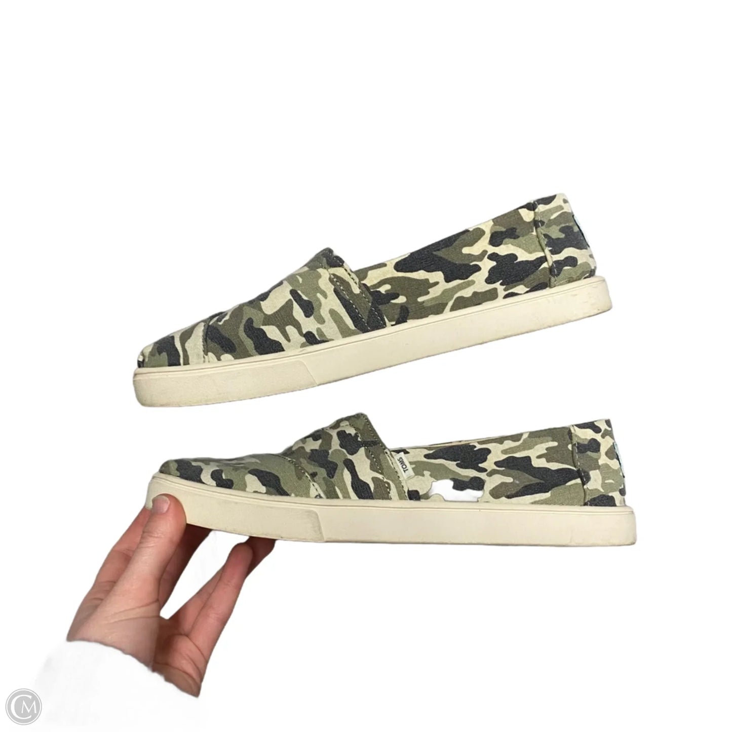 Shoes Sneakers By Toms In Camouflage Print, Size: 7.5