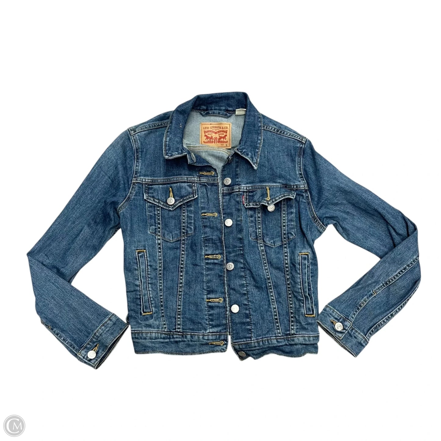 Jacket Denim By Levis In Blue Denim, Size: S