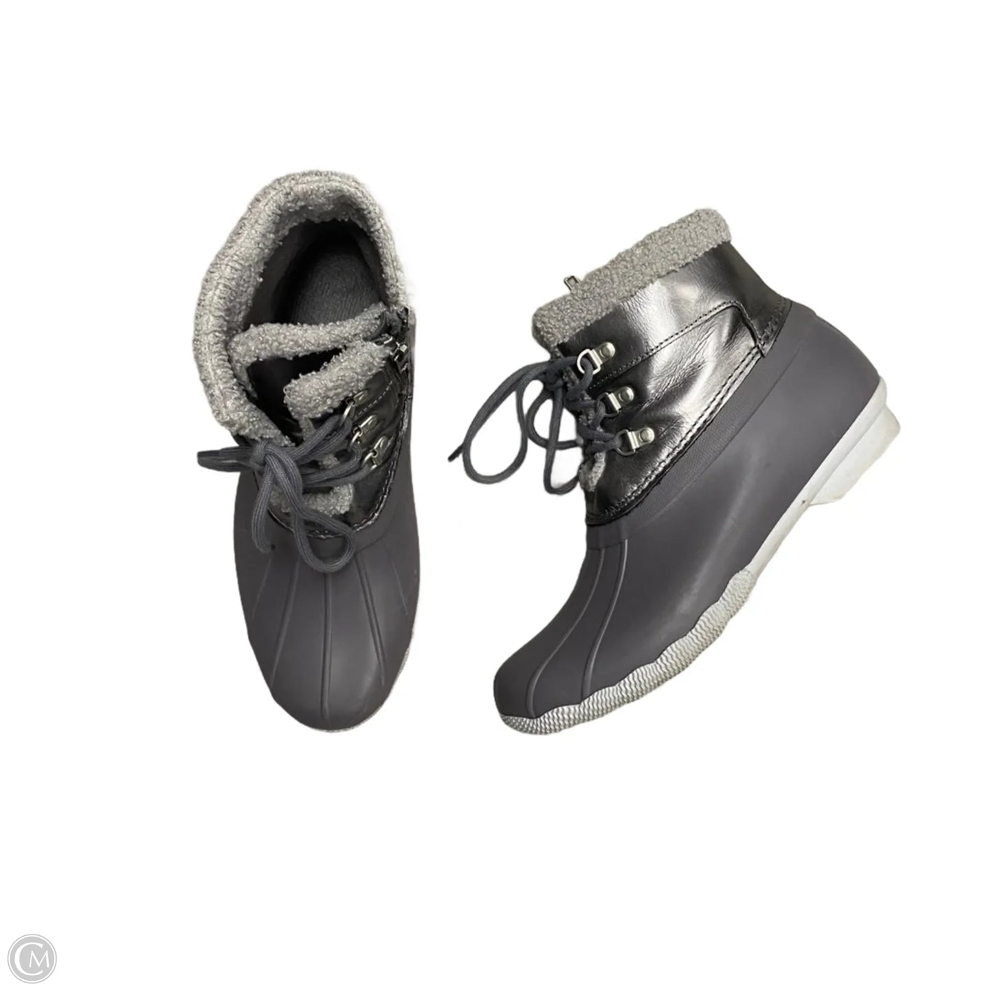Boots Rain By Sperry In Grey & Silver, Size: 8