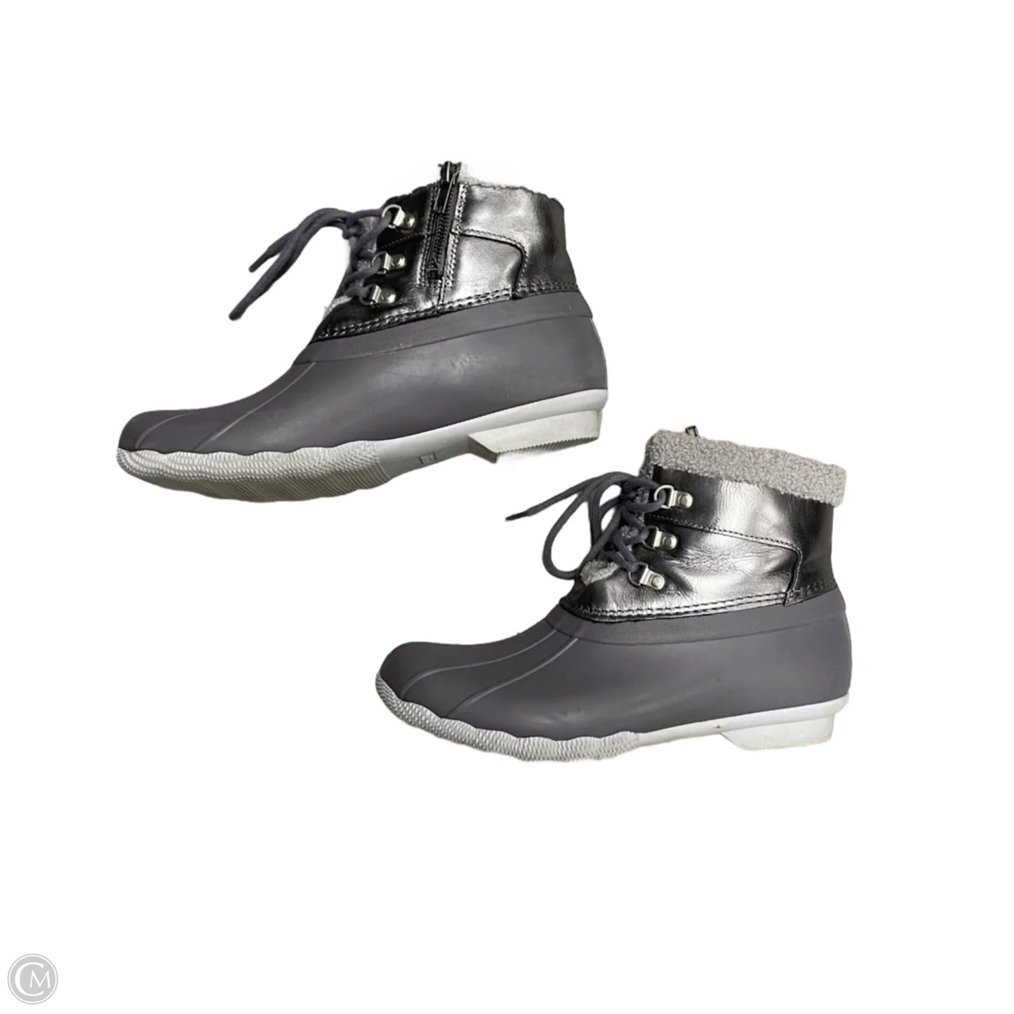 Boots Rain By Sperry In Grey & Silver, Size: 8