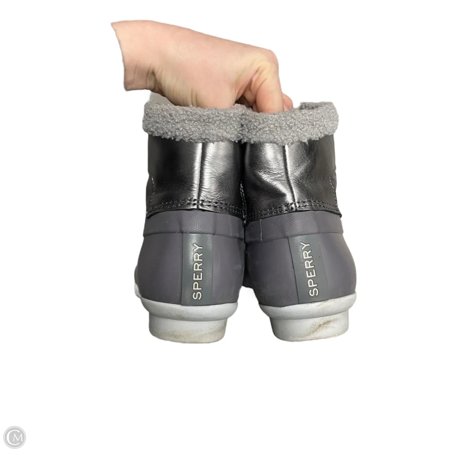 Boots Rain By Sperry In Grey & Silver, Size: 8