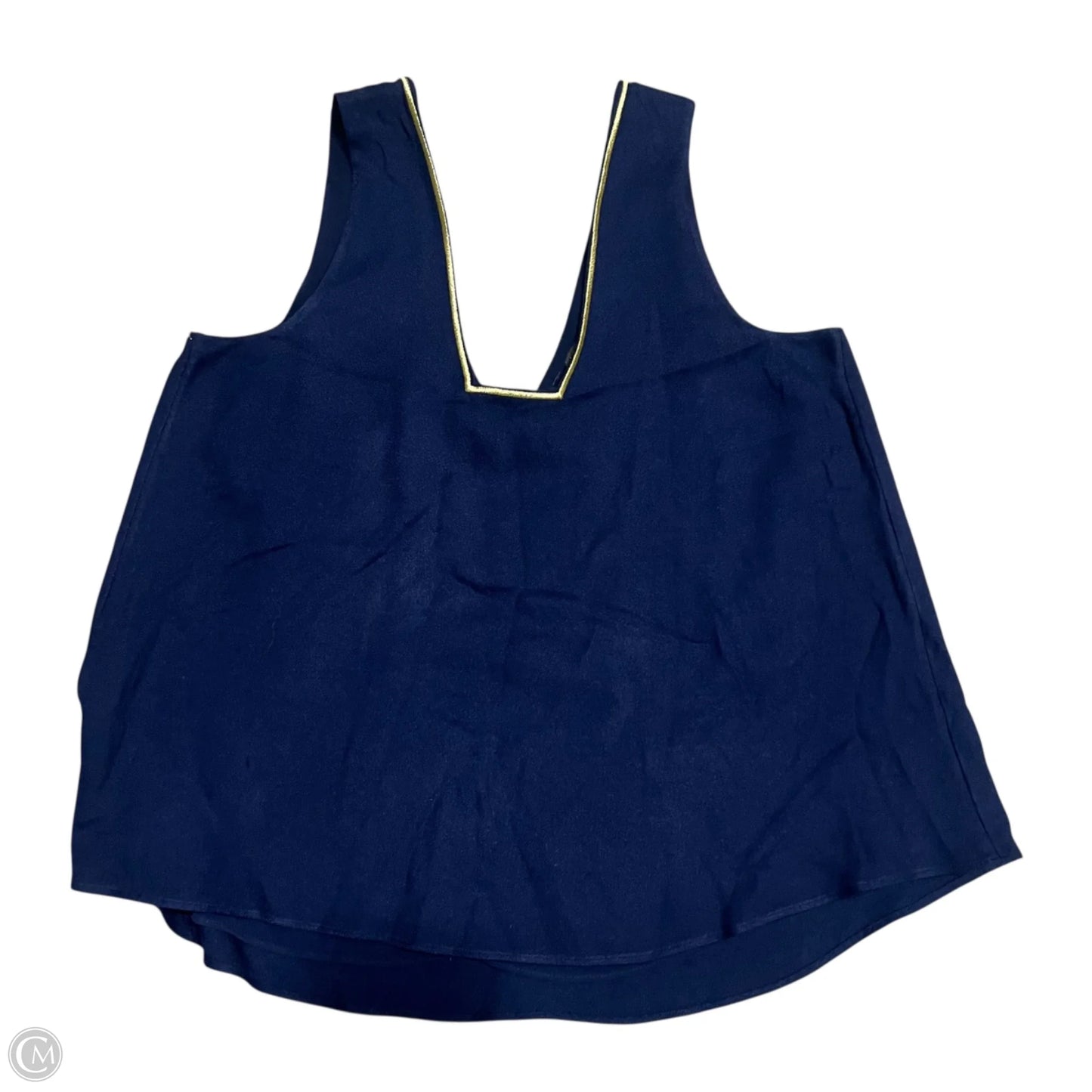 Tank Top Designer By Lilly Pulitzer In Blue & Gold, Size: S