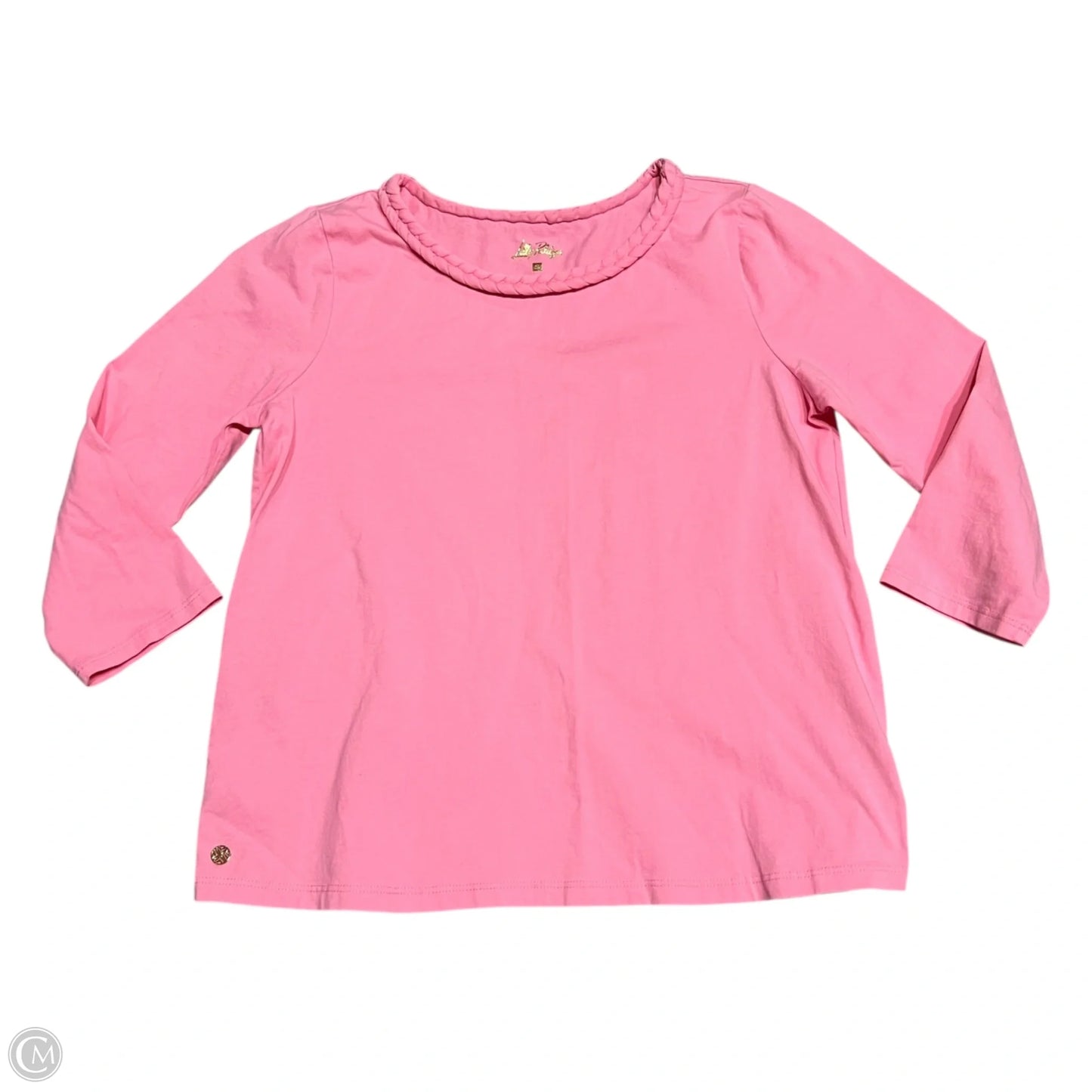 Top 3/4 Sleeve Designer By Lilly Pulitzer In Pink, Size: S