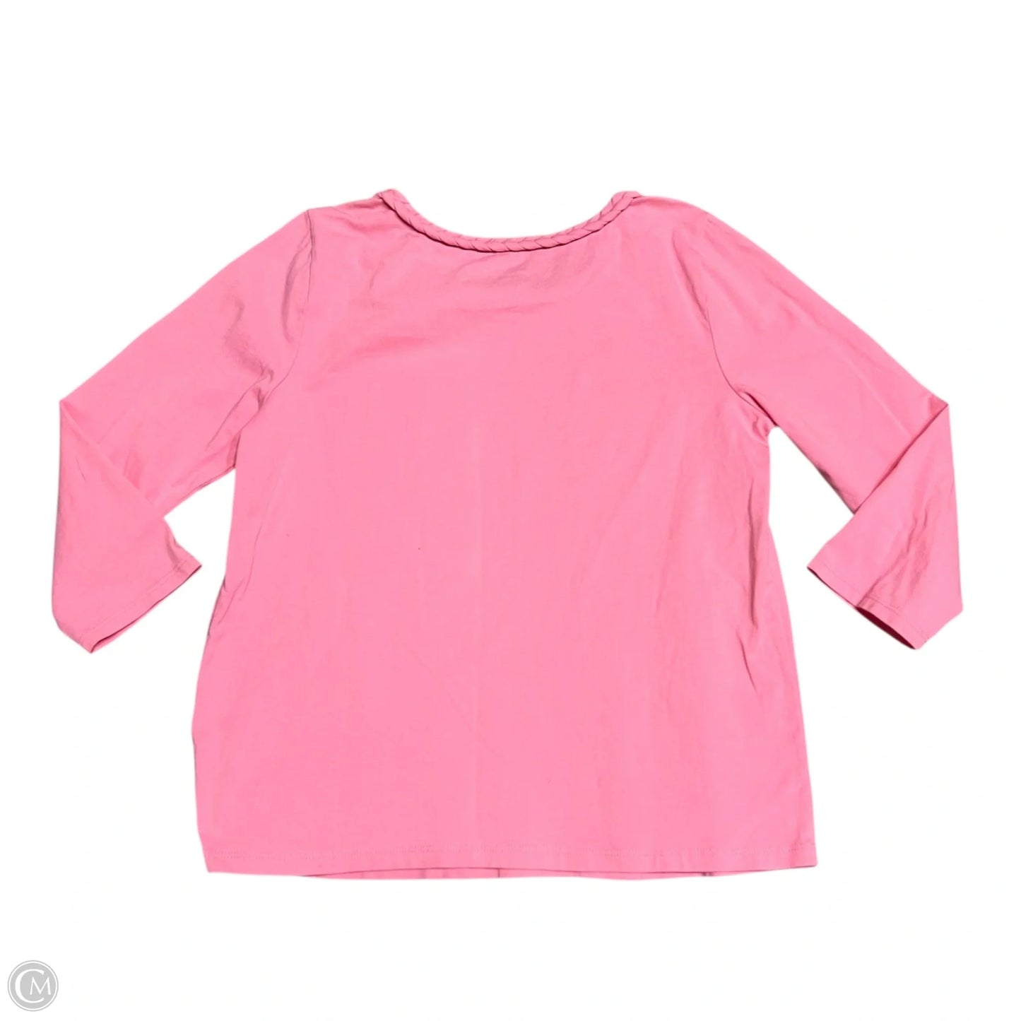 Top 3/4 Sleeve Designer By Lilly Pulitzer In Pink, Size: S