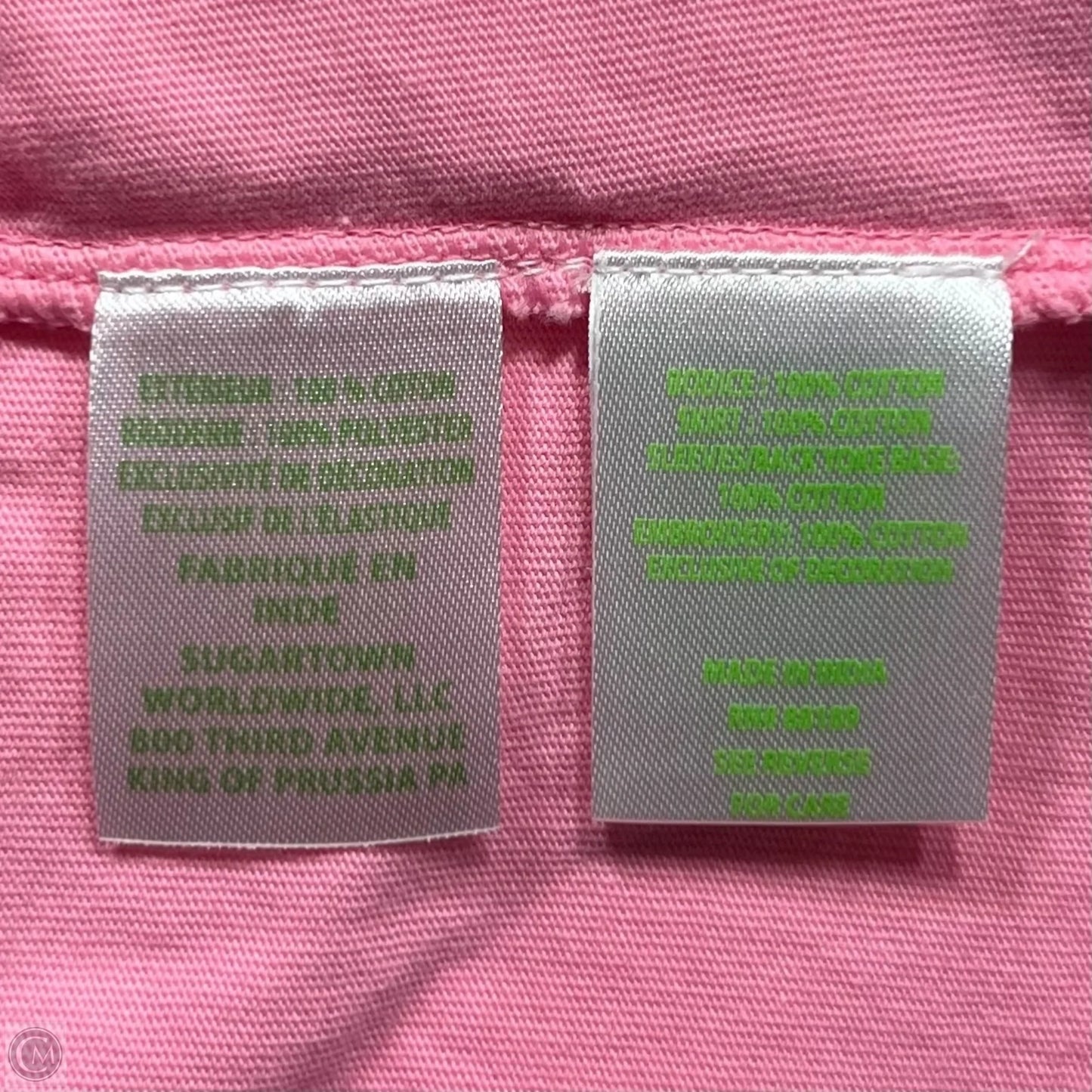 Top 3/4 Sleeve Designer By Lilly Pulitzer In Pink, Size: S