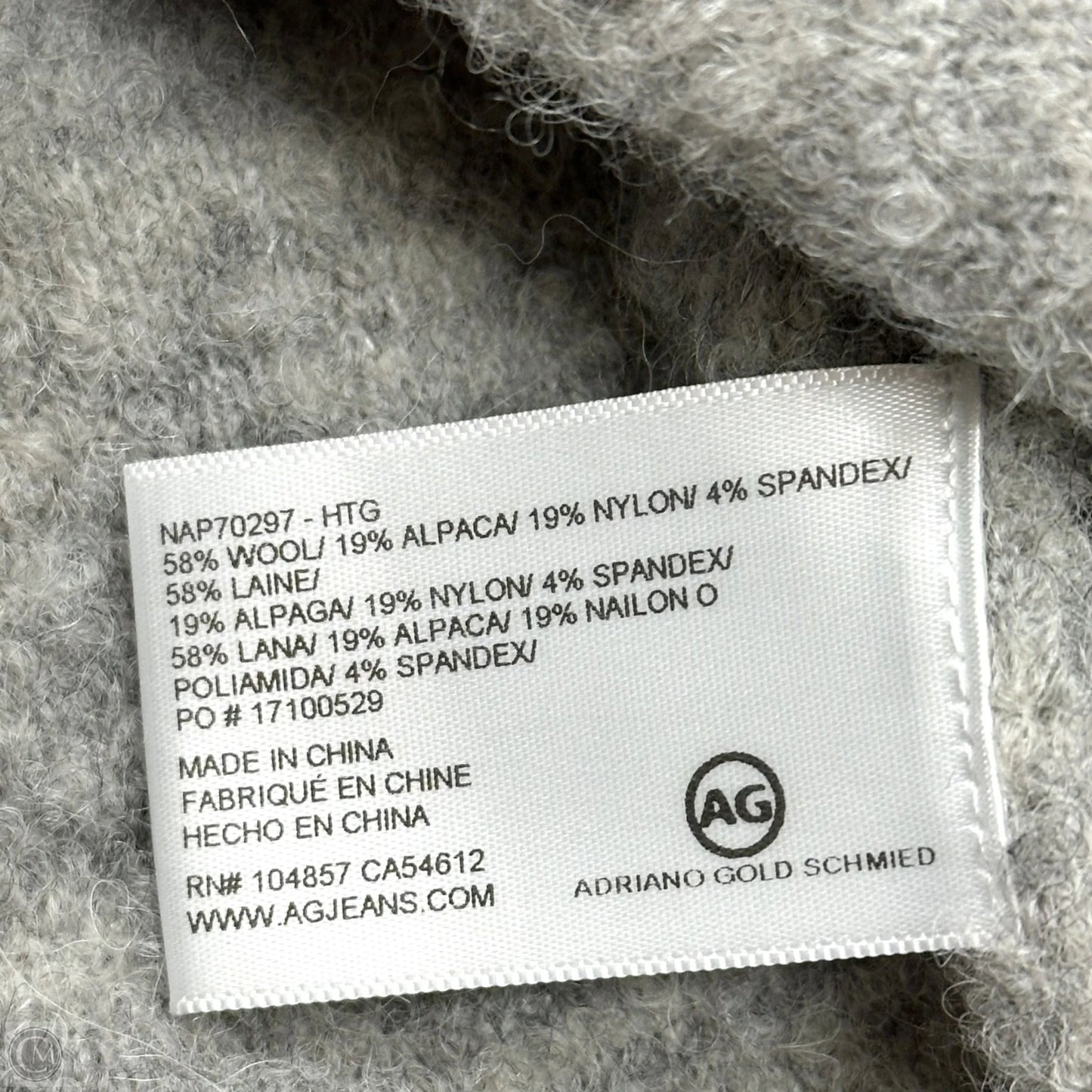 Sweater By Adriano Goldschmied In Grey, Size: S