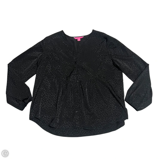 Top Long Sleeve Designer By Lilly Pulitzer In Black, Size: Xl