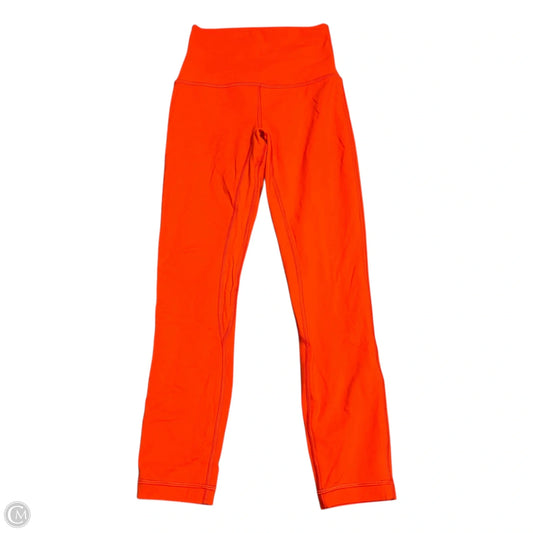 Athletic Leggings By Lululemon In Orange, Size: 2