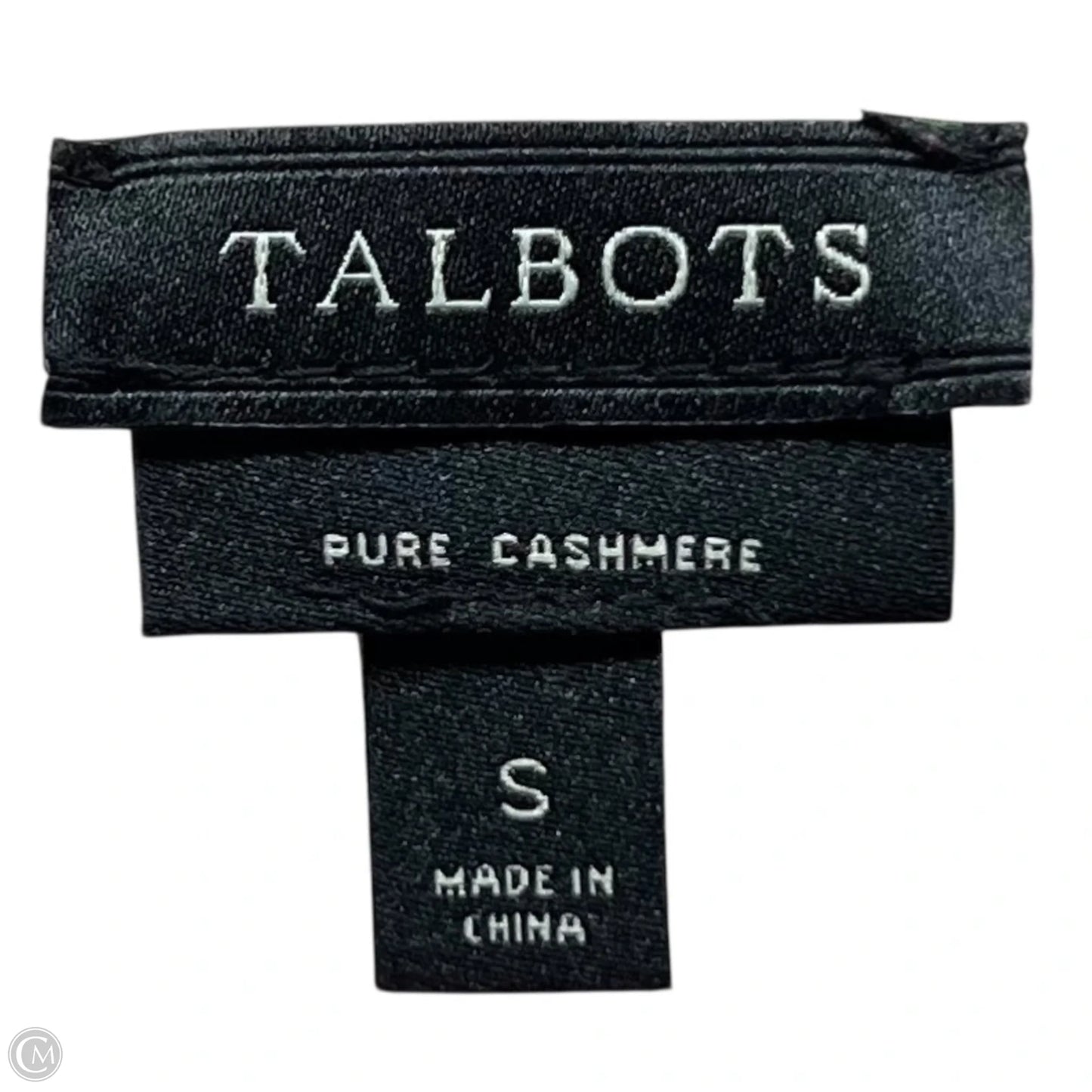 Sweater Cardigan Cashmere By Talbots In Cream & Red, Size: S