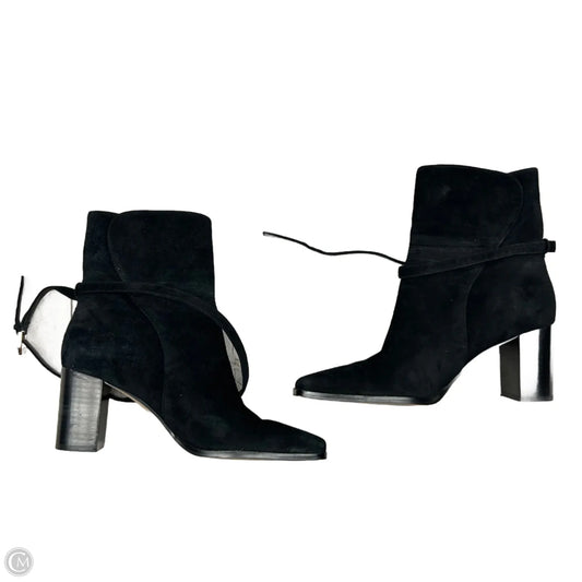 Boots Ankle Heels By Ann Taylor In Black, Size: 7
