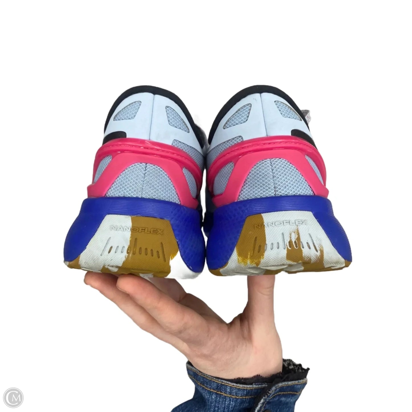 Shoes Athletic By Reebok In Blue & Pink, Size: 8