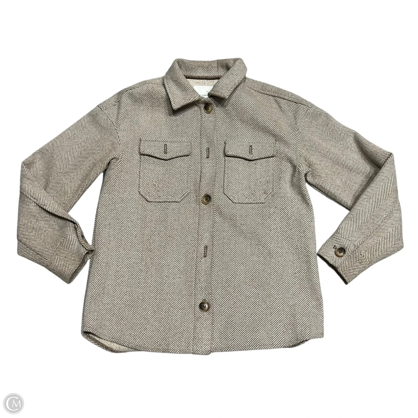 Jacket Other By Avec Les Filles In Brown & Cream, Size: S