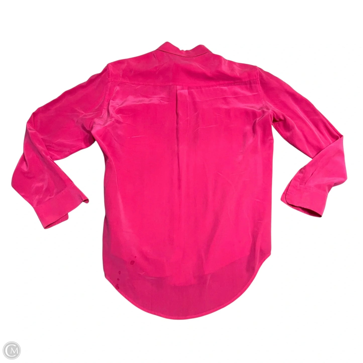 Top Long Sleeve By Equipment In Pink, Size: M