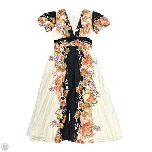 Dress Casual Maxi By Anthropologie In Black & Cream, Size: XSp