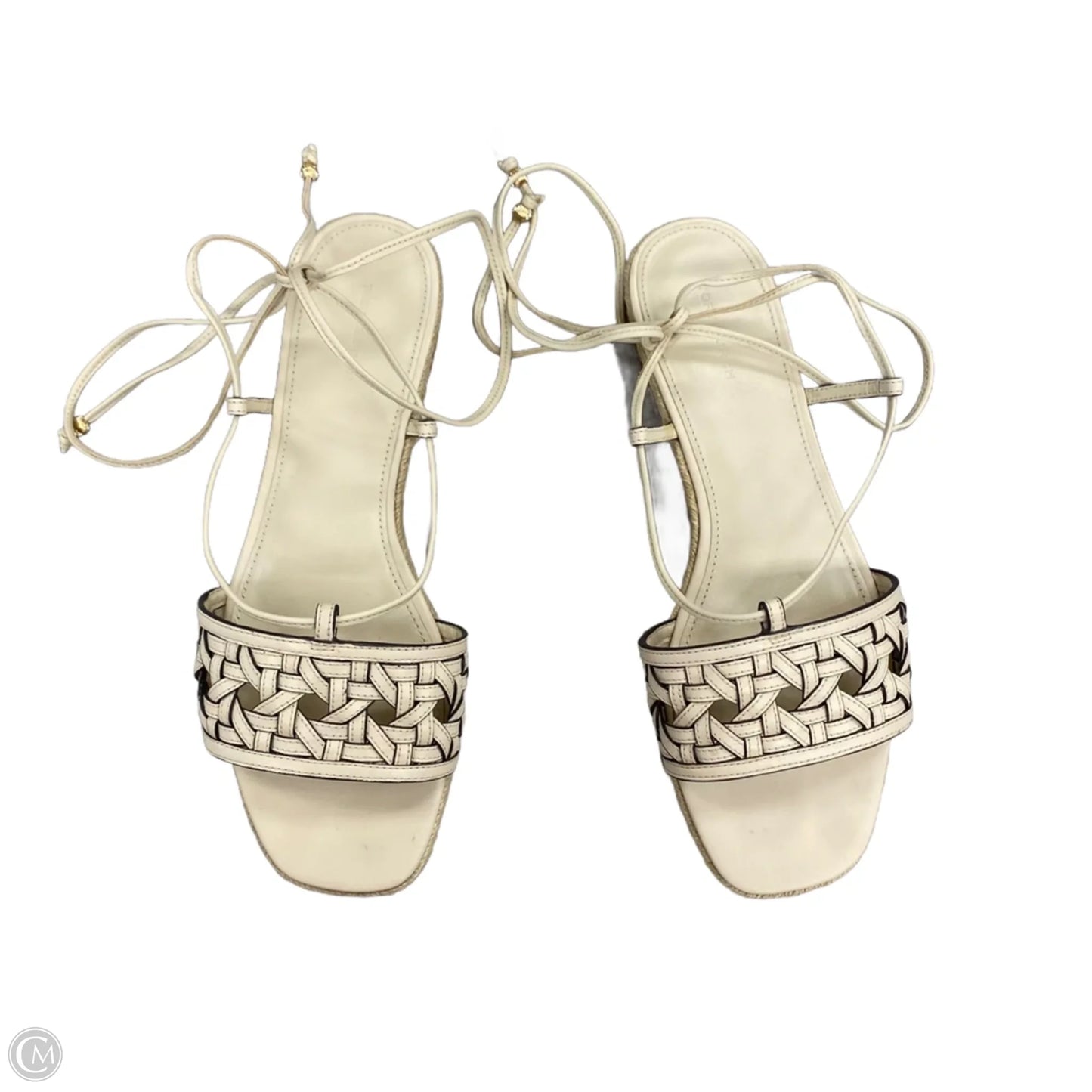 Sandals Designer By Tory Burch In Cream, Size: 10