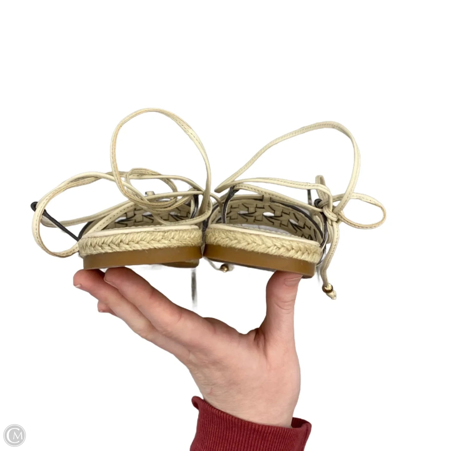 Sandals Designer By Tory Burch In Cream, Size: 10