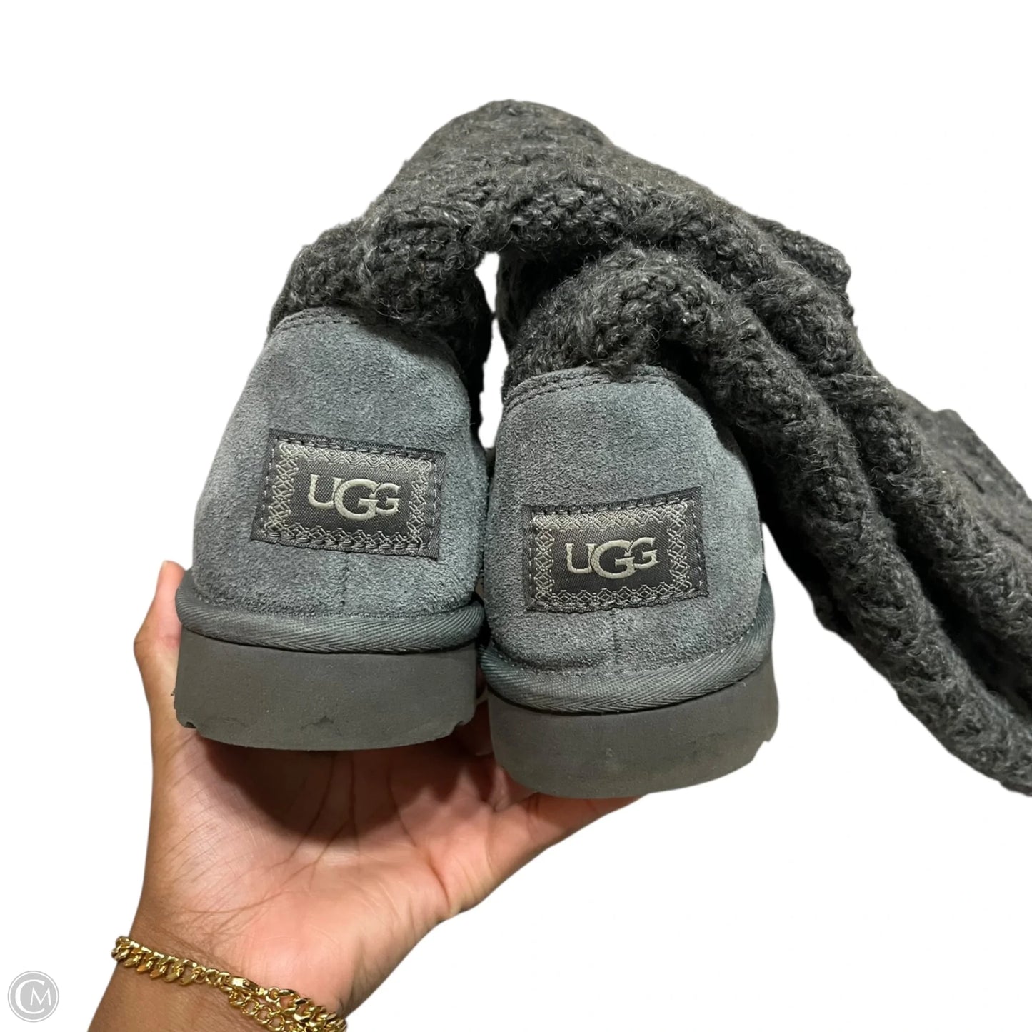 Boots Designer By Ugg In Grey, Size: 9