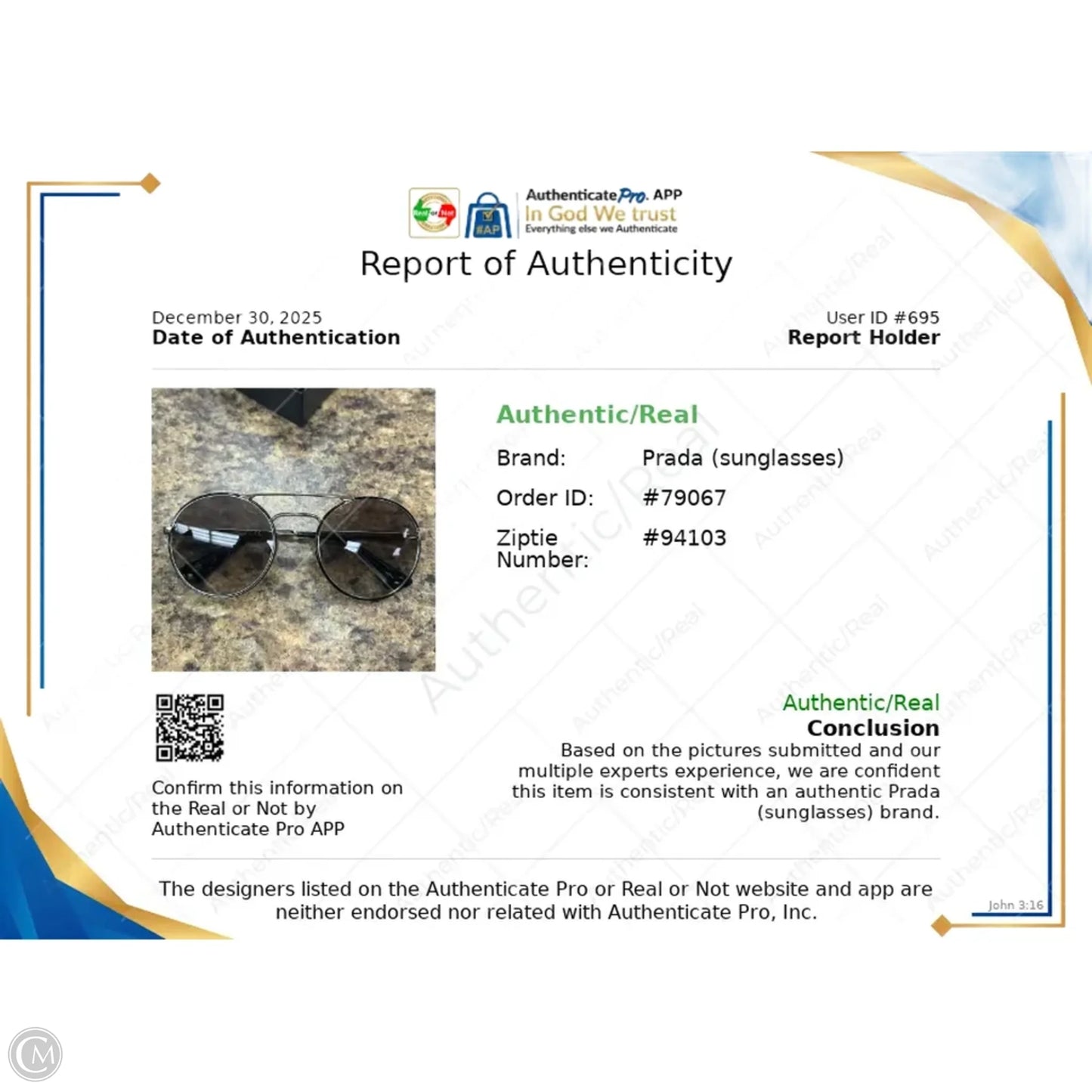 Sunglasses Luxury Designer By Prada