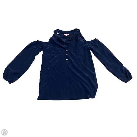 Top Long Sleeve Designer By Lilly Pulitzer In Blue, Size: Xxs