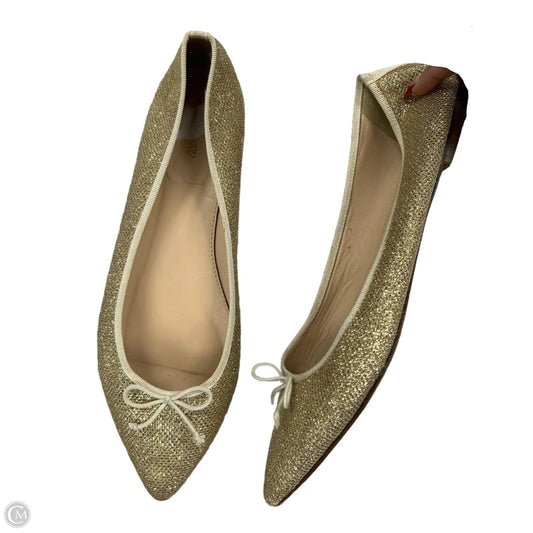 Shoes Flats By J. Crew In Gold, Size: 10
