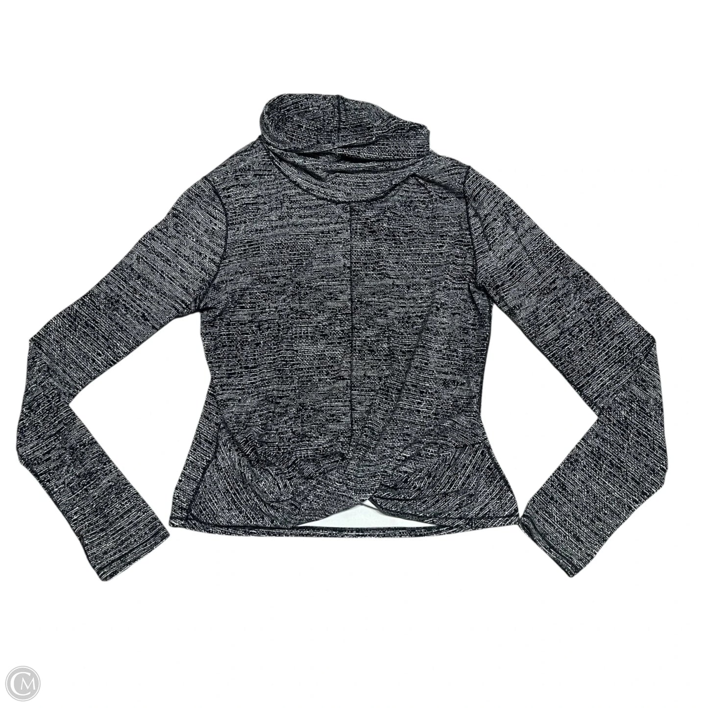 Athletic Top Long Sleeve Collar By Lululemon In Blue & White, Size: M