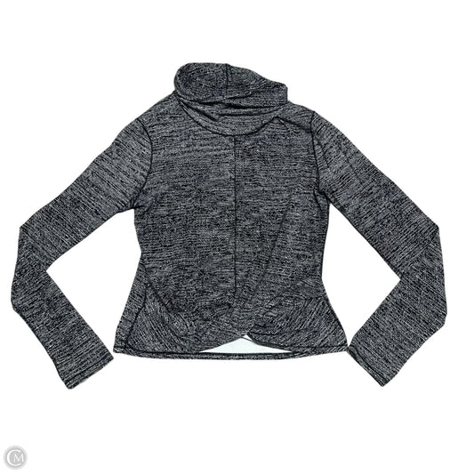 Athletic Top Long Sleeve Collar By Lululemon In Blue & White, Size: M