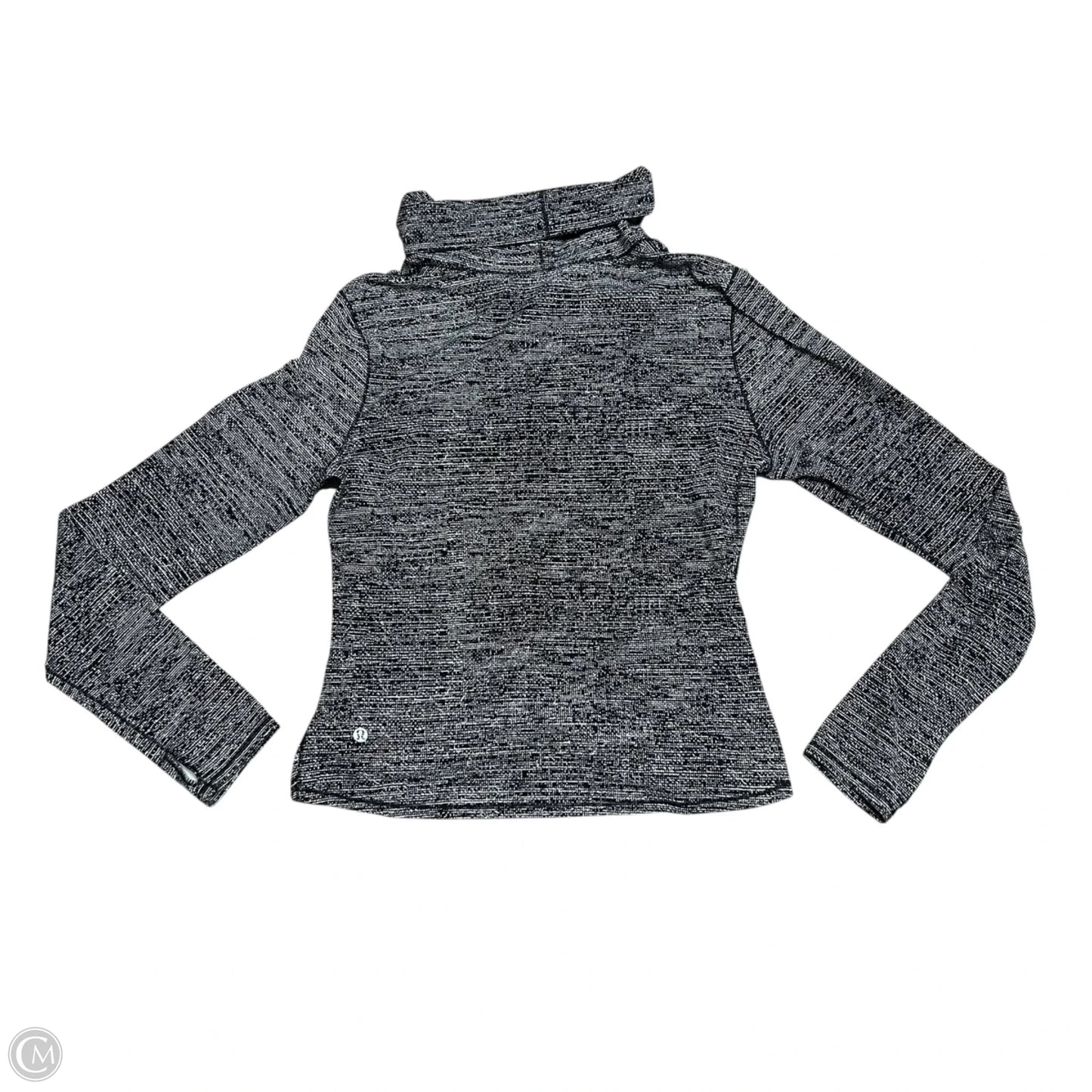 Athletic Top Long Sleeve Collar By Lululemon In Blue & White, Size: M