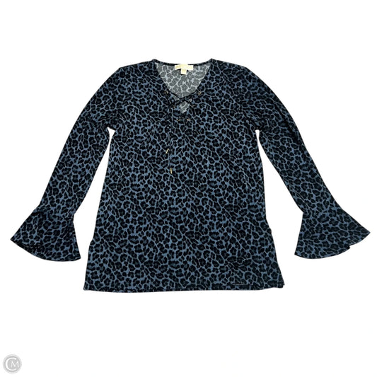 Top Long Sleeve By Michael By Michael Kors In Leopard Print, Size: M