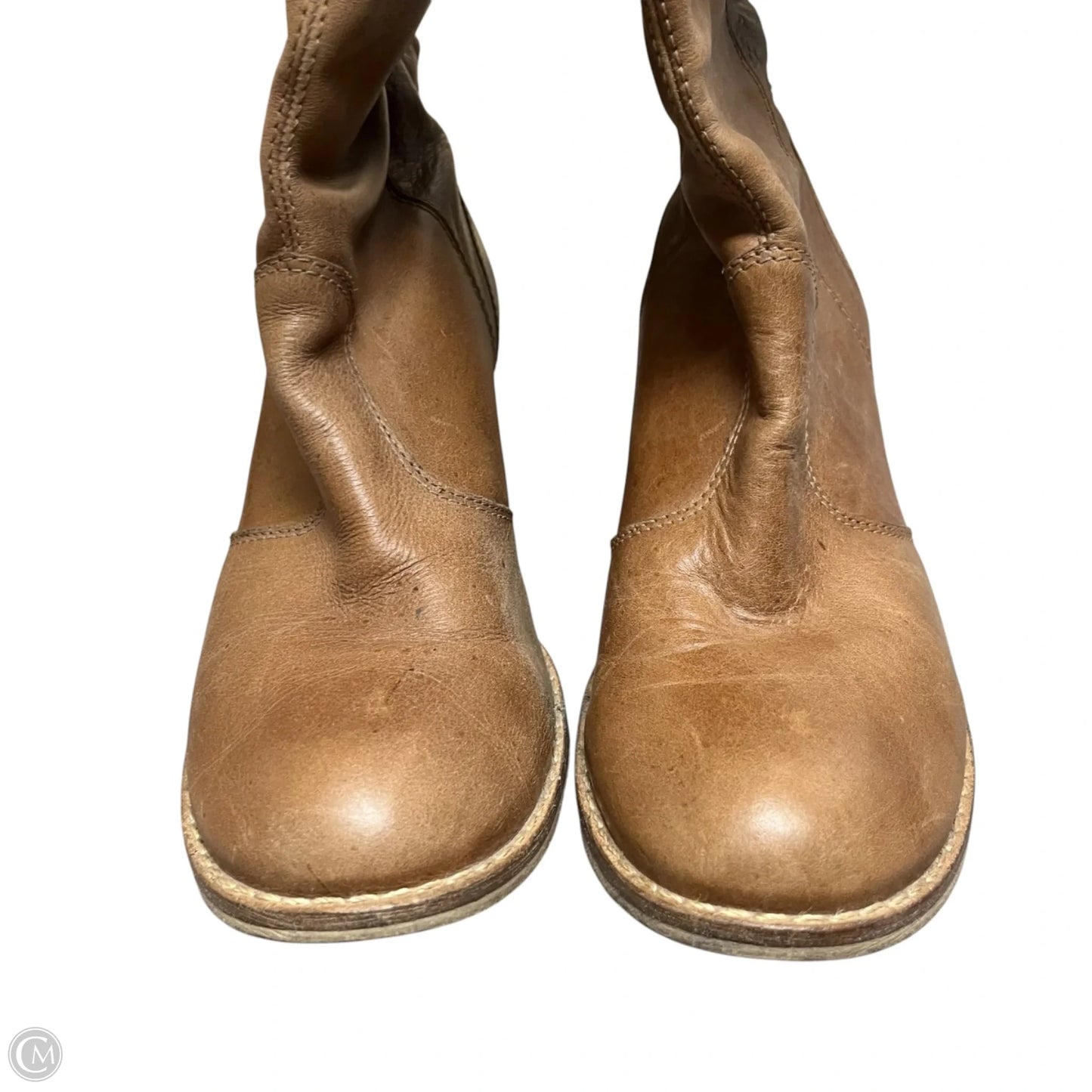 Boots Knee Heels By Mia In Brown, Size: 8