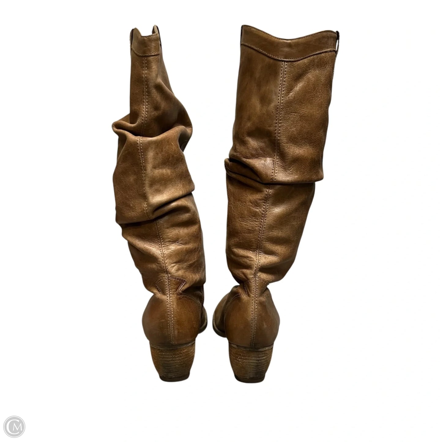 Boots Knee Heels By Mia In Brown, Size: 8