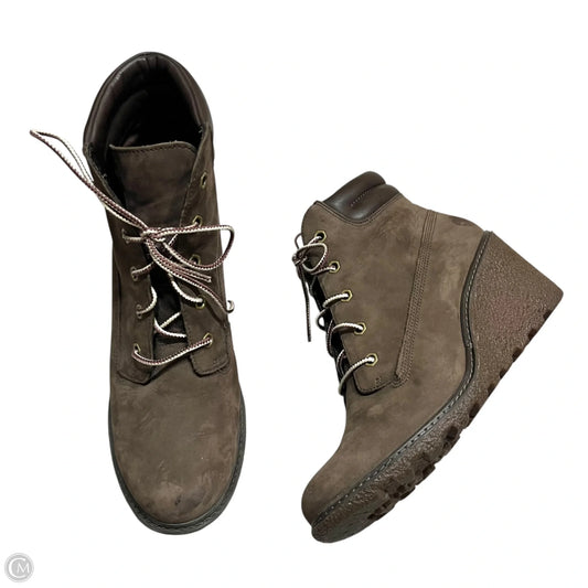 Boots Ankle Heels By Timberland In Brown, Size: 8.5