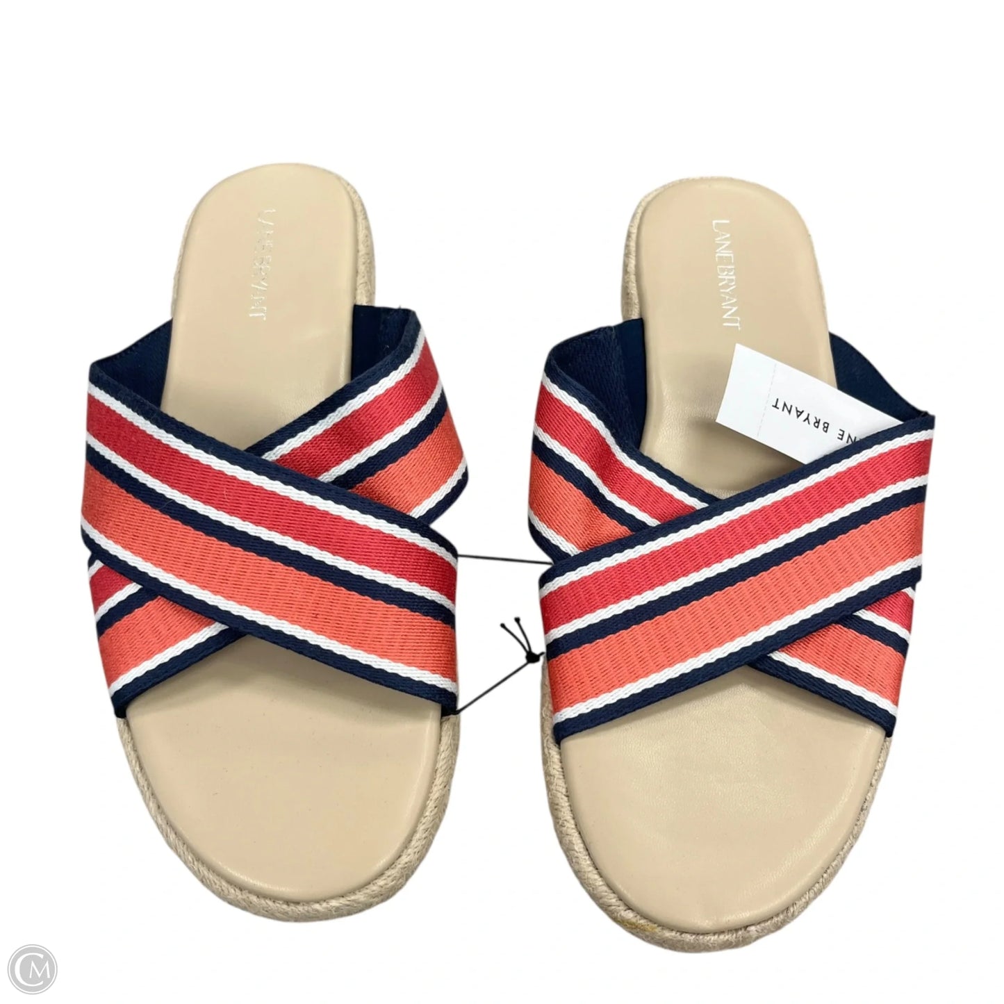 Sandals Flats By Lane Bryant In Blue & Orange, Size: 11