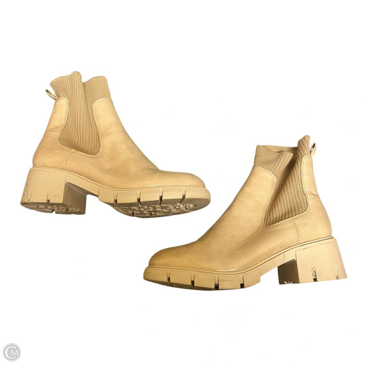 Boots Ankle Heels By Zby In Tan, Size: 8
