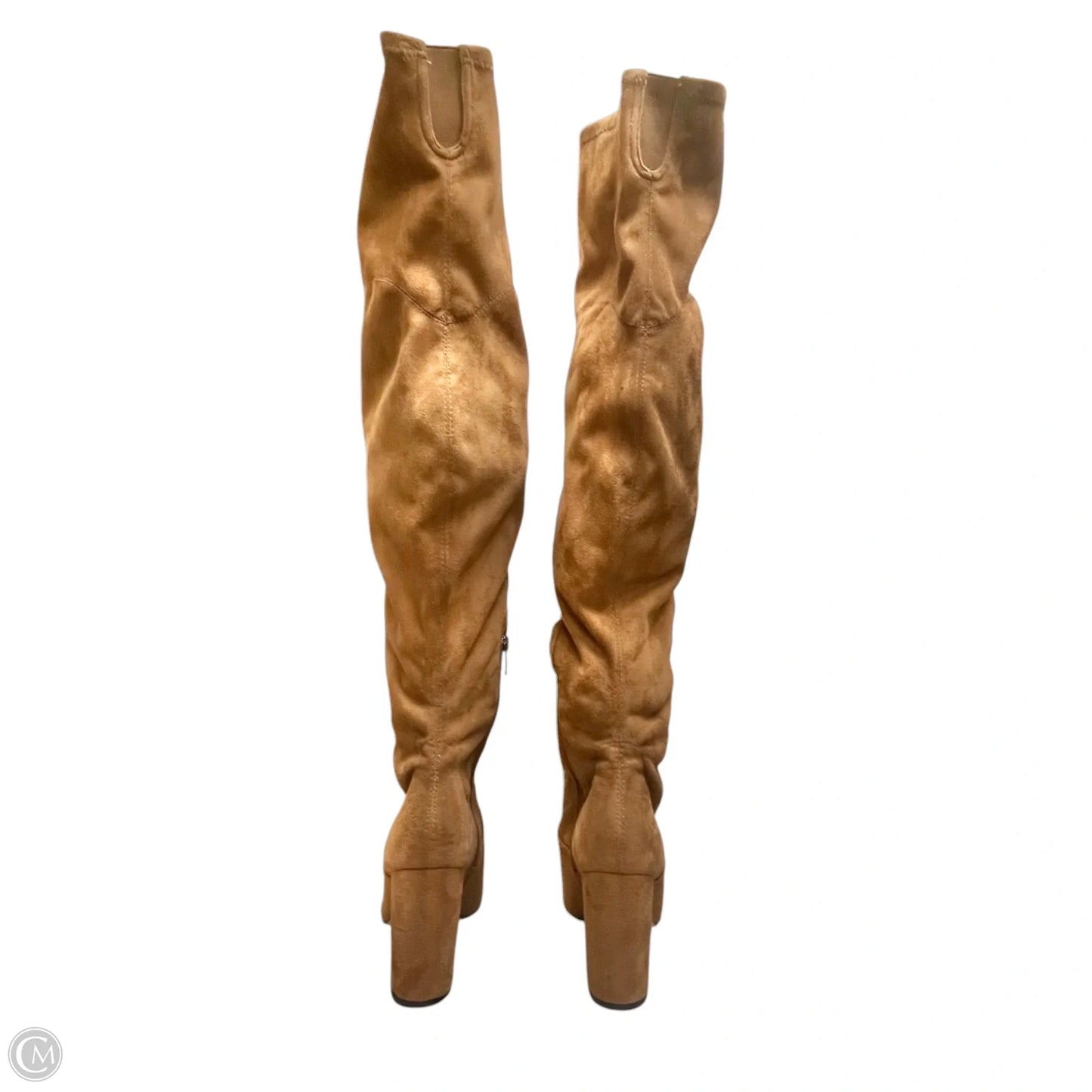 Boots Knee Heels By Nine West In Brown, Size: 8