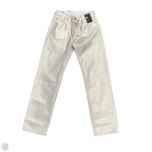 Jeans Straight By Levis In Gold & White, Size: 2