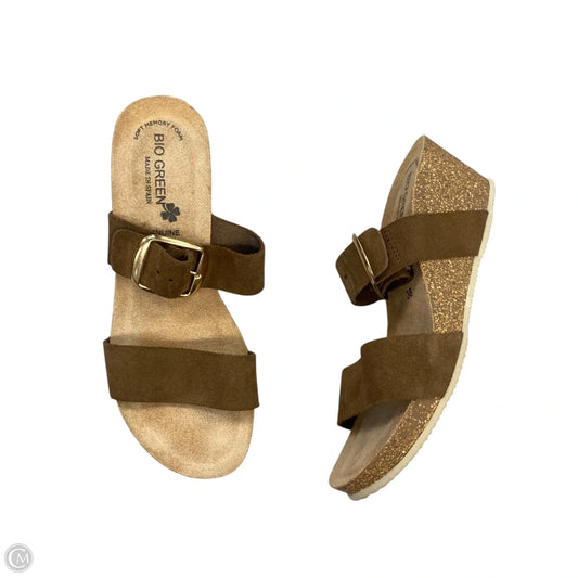 Sandals Heels Platform By Bio Green In Brown, Size: 8